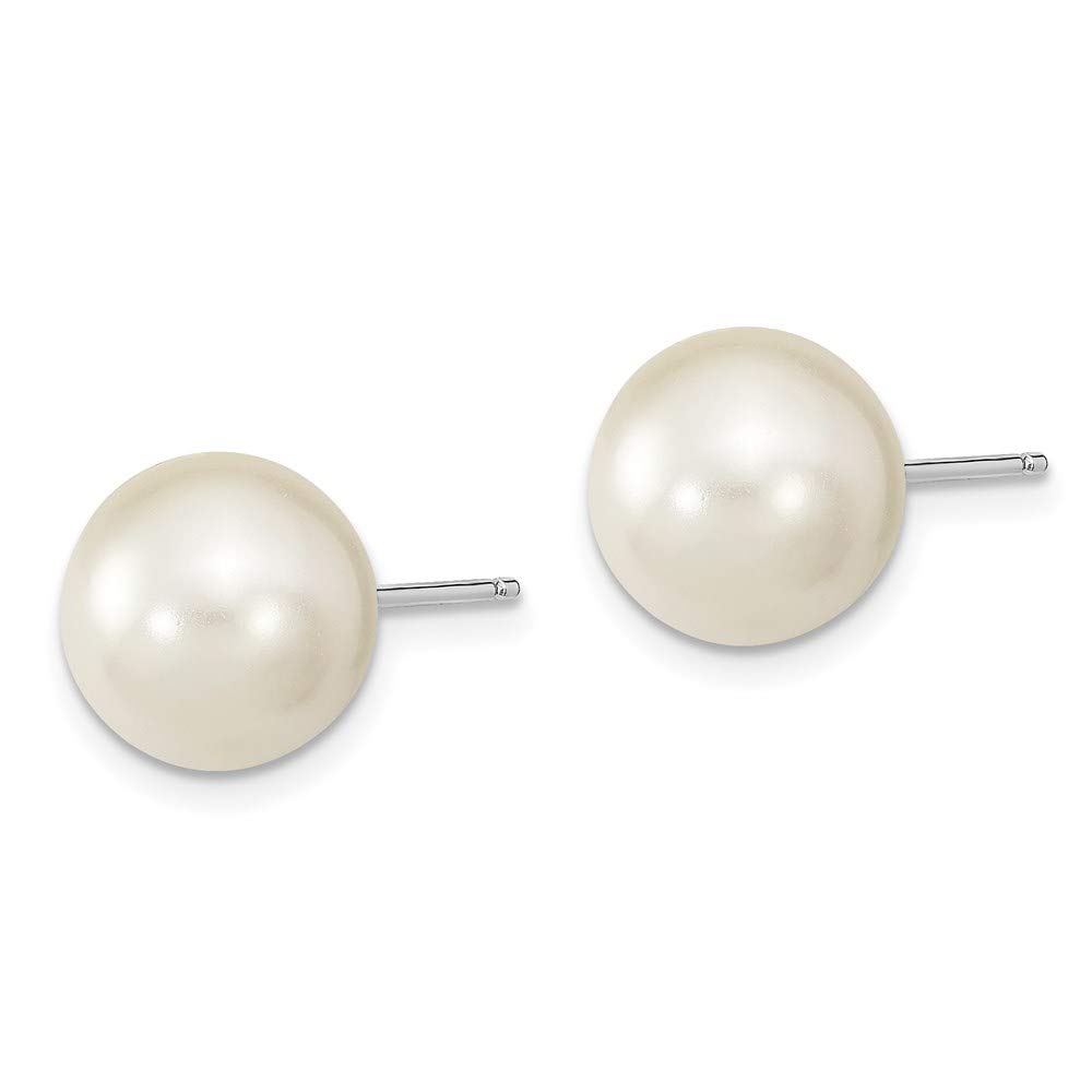 925 Sterling Silver White/Rose/Gray Imitation Shell Pearl Earrings Set - Elegant Fine Jewelry for Women, Perfect Gift for Her (1mm) | Ideal for Weddings, Parties & Everyday Wear