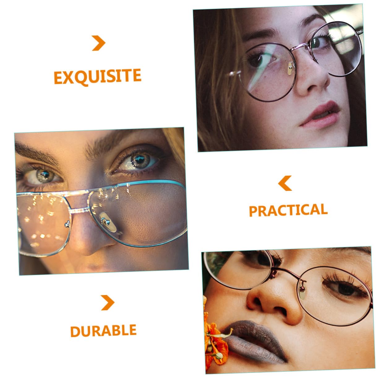 Lurrose 6-Pack Metal Nose Pads for Glasses - Comfortable Nose Supports & Seal Accessories - Perfect for Reading, Driving, and Daily Wear