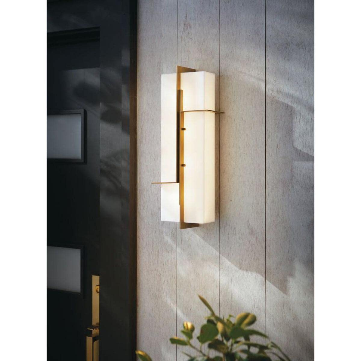 Norwell Lighting 1235-MB-AC Matrix 18-Inch 12W LED Outdoor Wall Lantern - Matte Black with Clear Acrylic Diffuser - Weatherproof Exterior Light for Porch, Patio, Garden & Entryway
