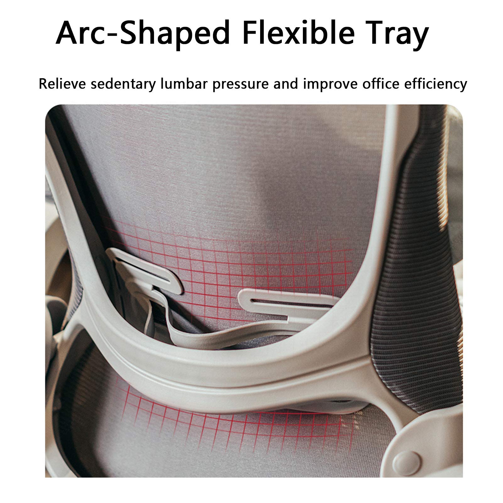 Ergonomic Swivel Office Chair - Adjustable Mid Back Mesh Computer Desk Chair with Armrests & Silent Casters for Home & Workspace | Comfortable Rolling Chair for Long Hours of Work, Gaming & Study
