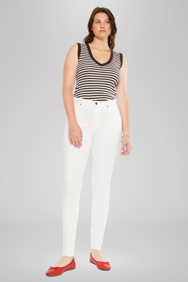 Effie Essentials High Rise Skinny Jeans for Women - Curvy Fit Stretch Denim Pants, Comfortable Slimming Tummy Control Jeans for Everyday Wear | Perfect for Work, Date Night & Casual Outings