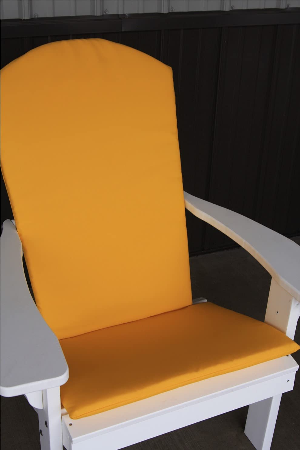 Premium Adirondack Chair Cushion - Waterproof Outdoor Furniture Cushion for Patio, Deck & Garden - Comfortable Yellow Seat Pad - Made in USA