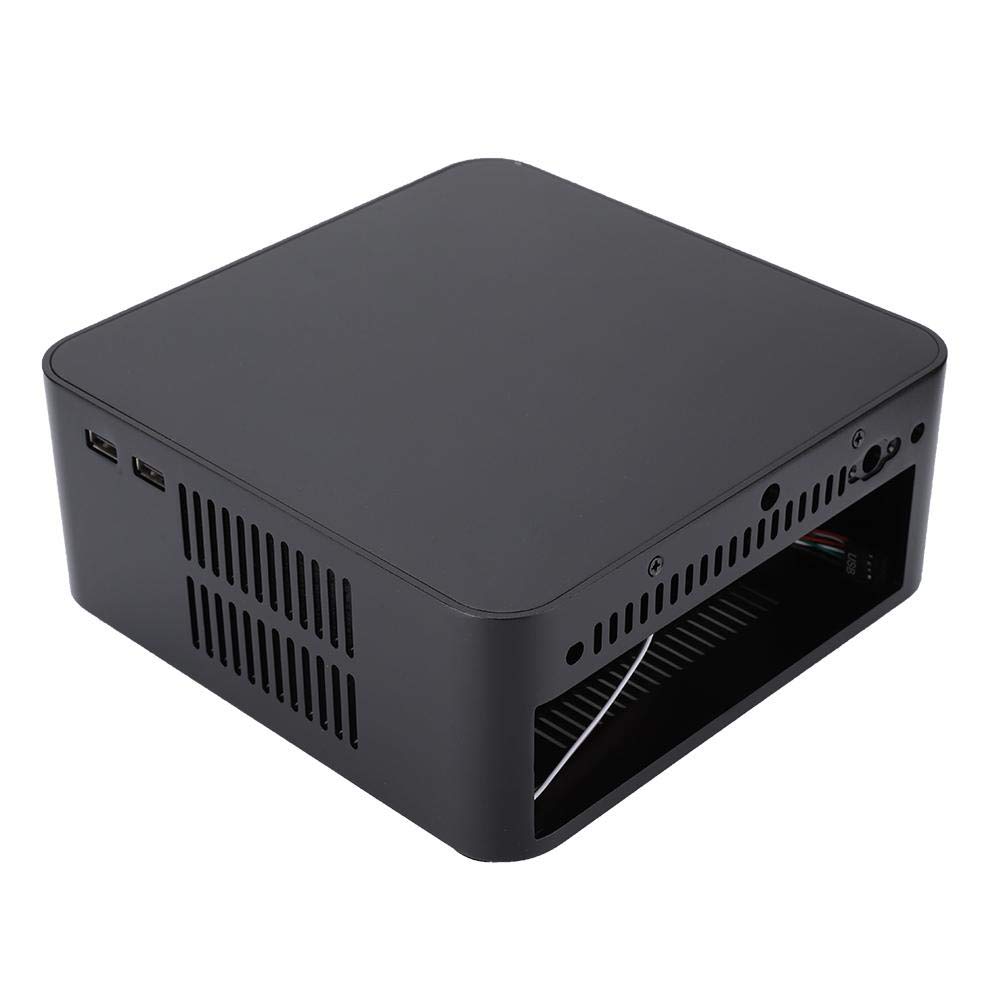 L80 Mini-ITX PC Gaming Case - Compact Aluminum Computer Case for ITX Motherboard (170x170mm) | HTPC & Gaming Builds | Black with USB 2.0 | Perfect for Small Spaces & Home Theater Setups