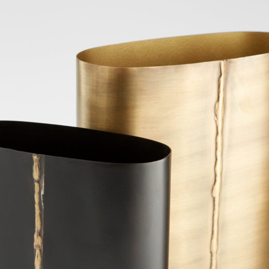 Cyan Design 11359 Large Gold Begonia Vase - Elegant Home Decor for Living Room, Dining Table, or Wedding Centerpiece