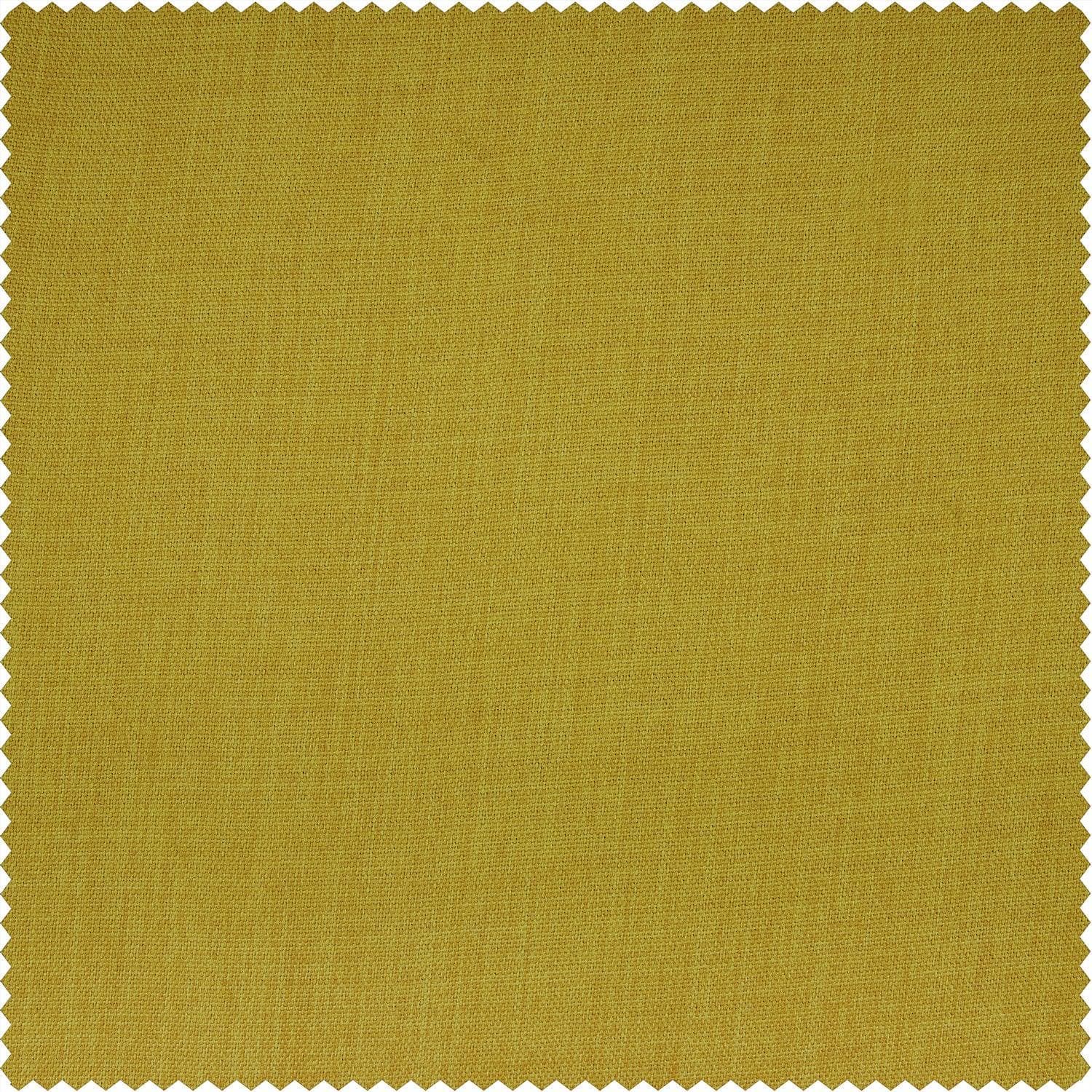 Custom Ochre Textured Faux Linen Curtains - Elegant Window Treatments for Living Room, Bedroom & Dining Room Decor