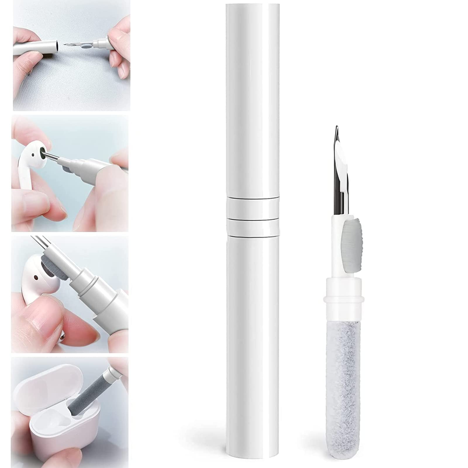 2024 Bluetooth Headset Cleaning Kit - Multifunctional Earphone Cleaner Pen for Dust Removal in Headphones, Earbuds, Camera Lens & Mobile Phone | Portable Cleaning Tool for Electronics Maintenance & Travel Use