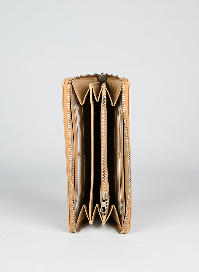 Balenciaga Beige Leather Wallet for Men & Women | Luxury Designer Bifold Wallet | Perfect for Everyday Use, Travel & Gifting