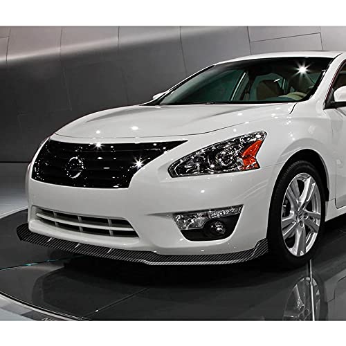 3PCS Carbon Fiber Style Front Bumper Lip Spoiler Kit for 2013-2015 Nissan Altima Sedan - Air Dam Chin Diffuser & Bumper Splitter - Enhances Aerodynamics & Sporty Look (Perfect for Car Upgrades & Street Racing)