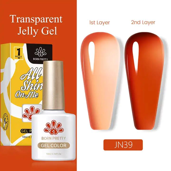 Born Pretty Jelly Nude Gel Polish - Long Lasting Soak Off UV LED Nail Polish for Salon & Home Manicure - Perfect for Weddings, Parties & Everyday Wear
