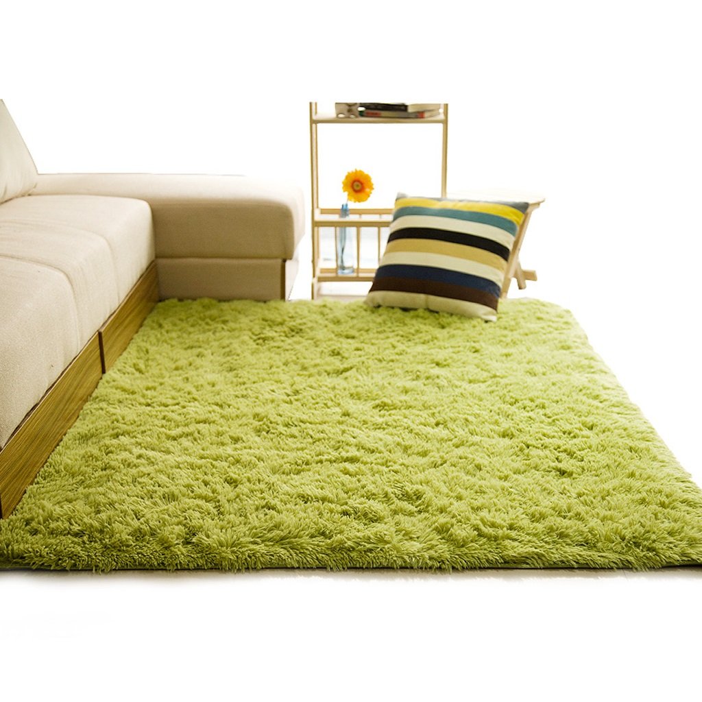 PAIHUIART Japanese Style Thick Washable Velvet Area Rug - Non-Slip Soft Green Carpet for Living Room, Bedroom & Sofa (120x160cm) - Perfect for Home Decor, Yoga Mats & Cozy Floor Seating