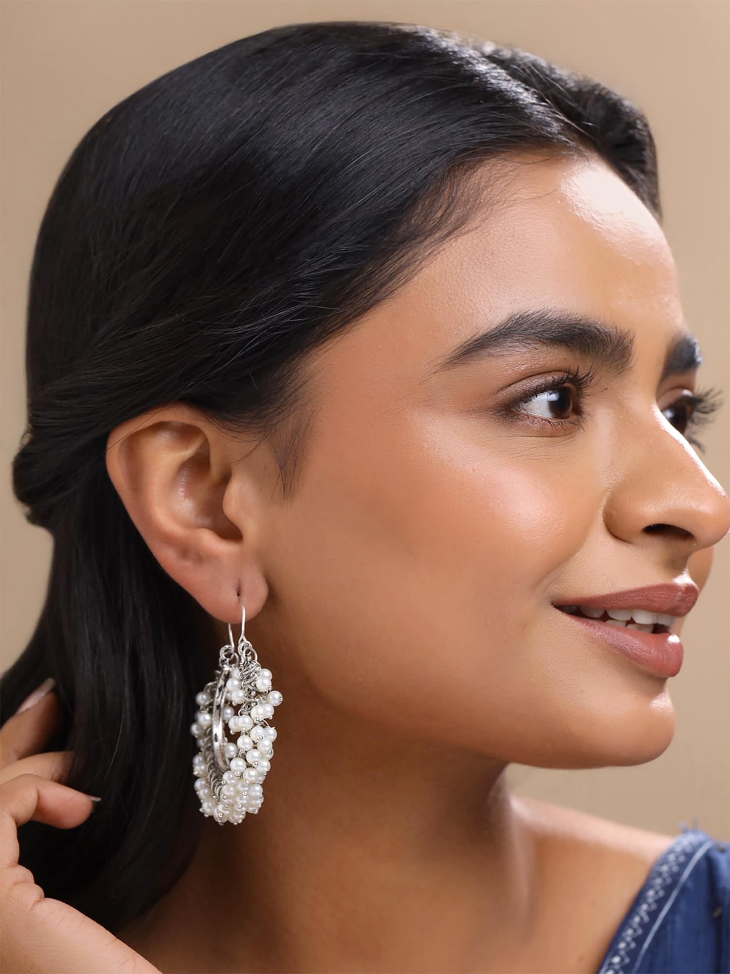Stylish Yellow Chimes Earrings for Women & Girls | Traditional Oxidized Silver Studs | German Silver Floral Earrings Set | Perfect Birthday & Anniversary Gift | Ideal for Parties, Weddings & Everyday Wear