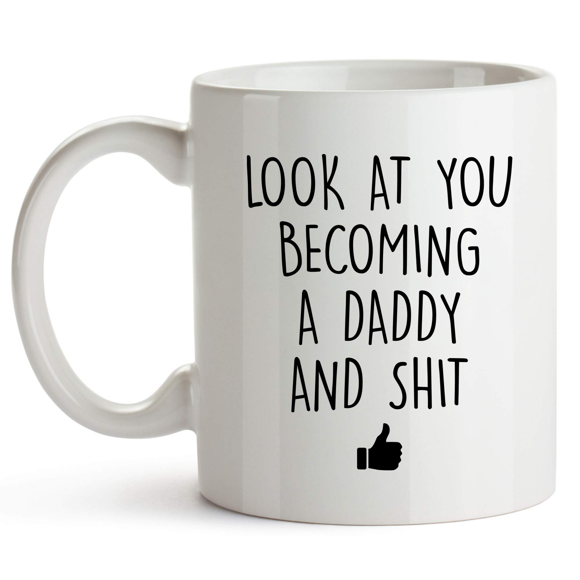 YouNique Designs 'Promoted to Daddy' Pregnancy Announcement Mug - 11oz Coffee Cup for Expecting Fathers - Perfect Gift for Husband & Dad-to-Be - Ideal for Gender Reveal, Baby Shower & First-Time Father Surprise