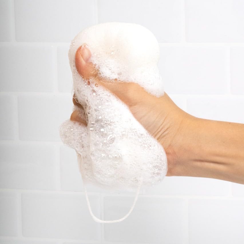 Hydrating Body Wash Concentrate & Compostable Konjac Sponge Bundle - 50+ Washes | Gentle Cleansing for Dry Skin, Eco-Friendly Bath & Shower Routine