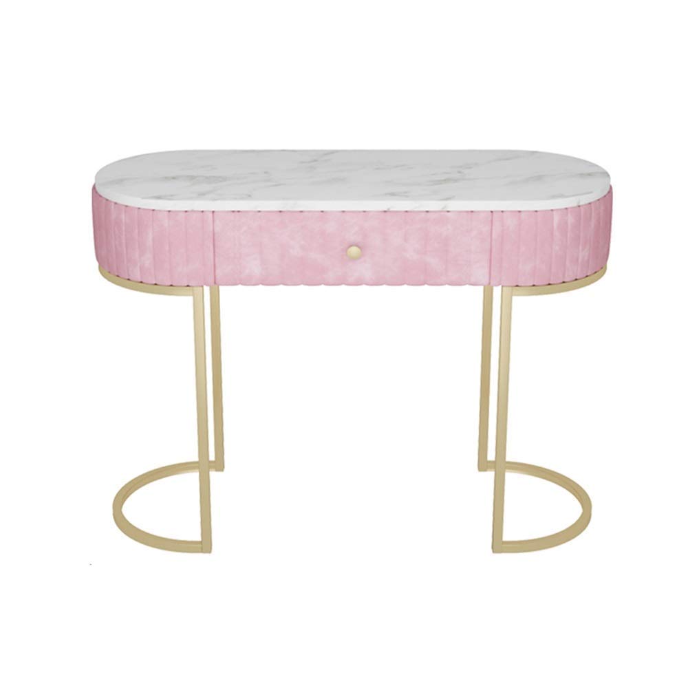 **Adjustable LED Mirror Vanity Table Set with Marble Top & Cushioned Stool - Entryway Sofa Console, Dressing & Makeup Table for Bedroom, Closet or Hallway - Perfect for Home Decor, Organizing Jewelry & Daily Beauty Routine**