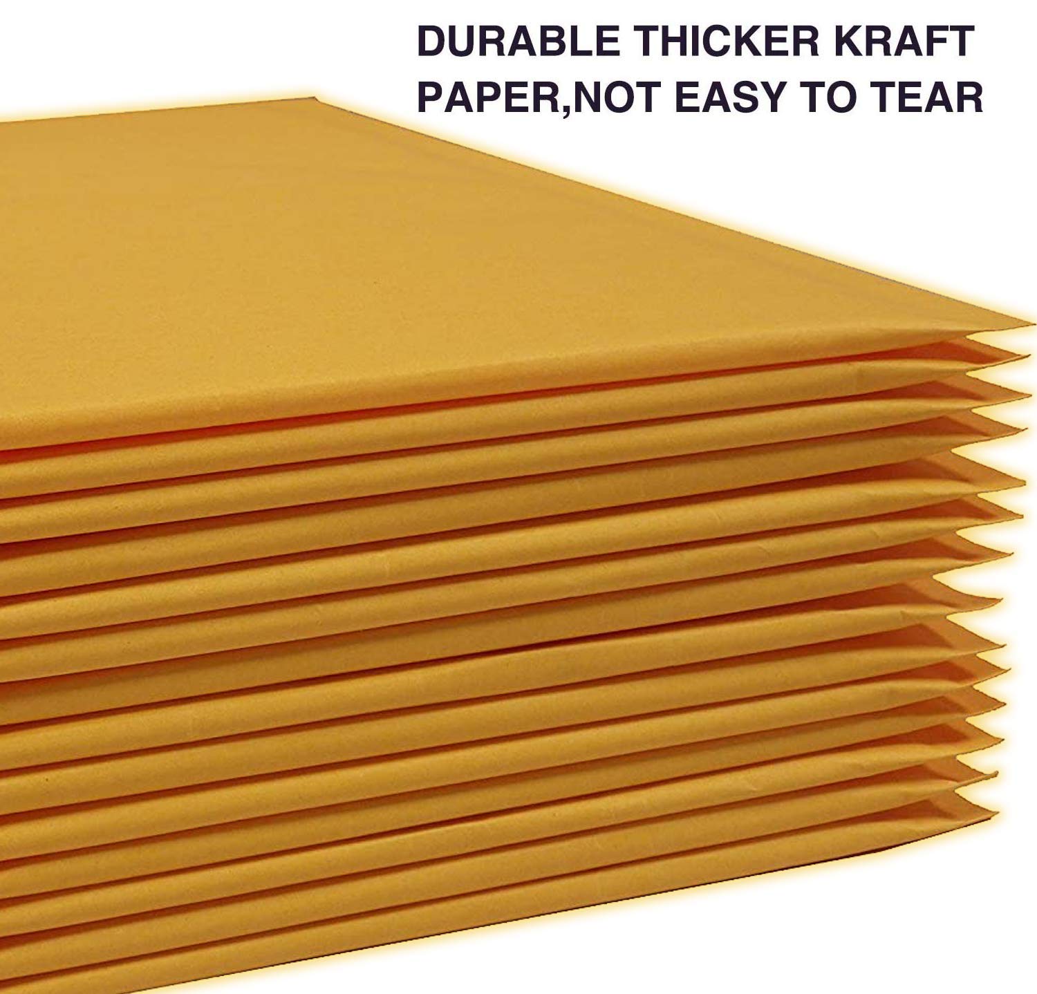 Premium #2 Kraft 8.5x12 Gold Bubble Mailers - 200 PCS Padded Poly Shipping Envelopes for Ecommerce, Small Business & Online Stores | Durable, Water-Resistant Packaging for Jewelry, Cosmetics & Apparel Shipments | Made in USA
