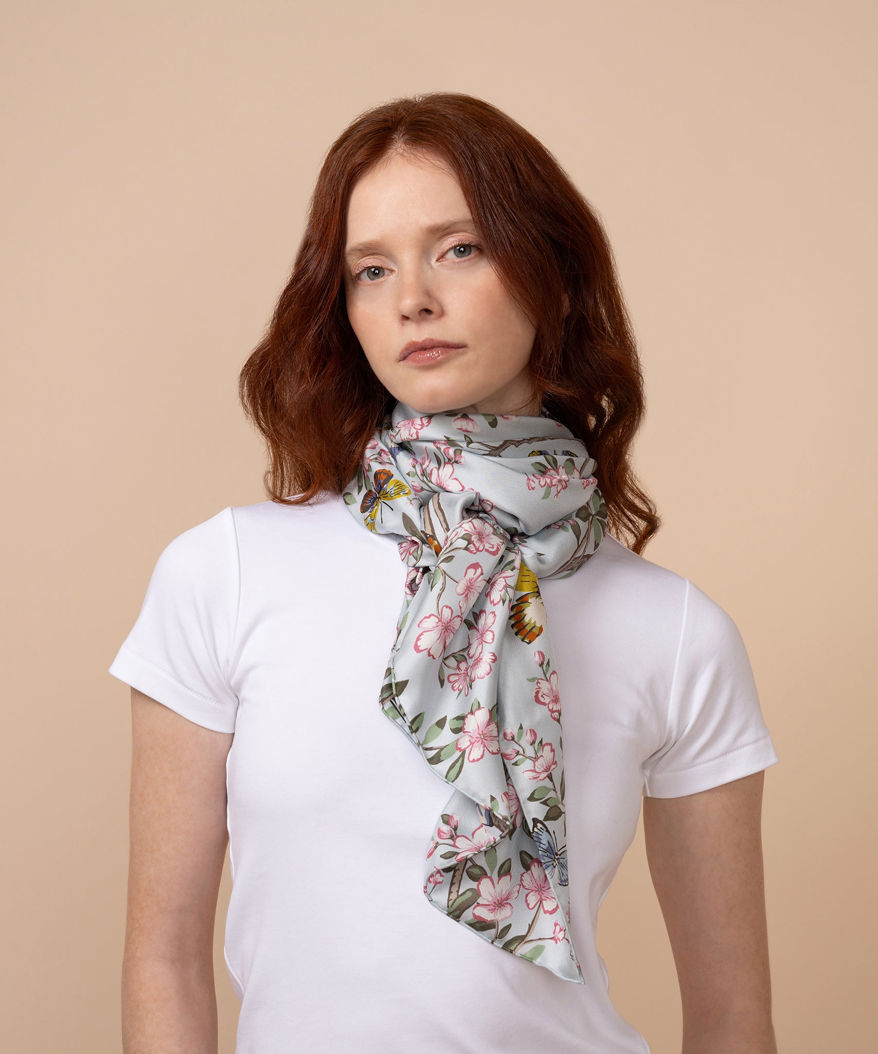 Elegant Spring Unfolding Silk Oblong Scarf - Lightweight Fashion Accessory for Women - Perfect for Office, Party & Travel Outfits