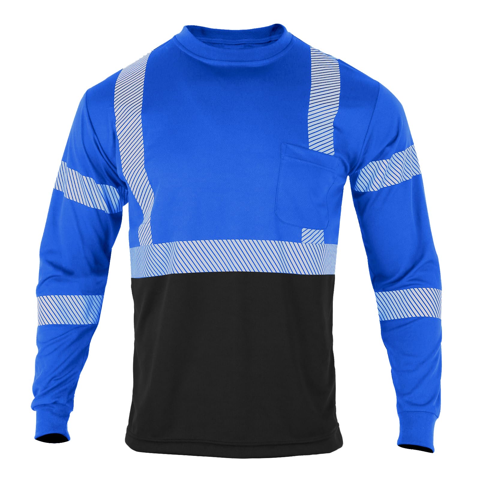 FONIRRA 3-Pack ANSI Class 3 High Visibility Safety Shirts for Men - Reflective Long Sleeve Workwear for Construction, Road Work & Nighttime Outdoor Activities