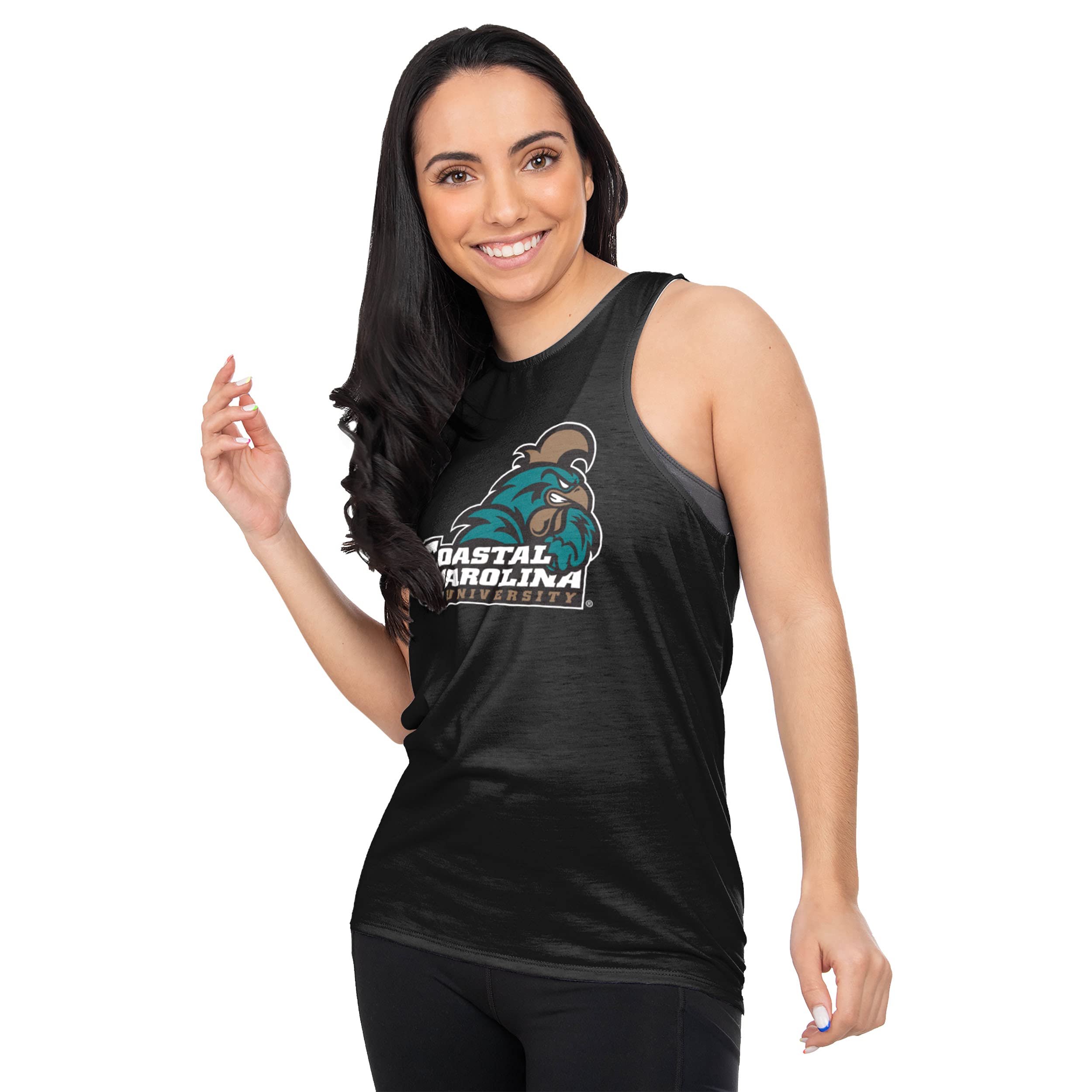 FOCO Women's Tie Breaker Tank Top - Soft Breathable Workout Shirt for Yoga, Running & Gym - Comfortable Athletic Tops for Women