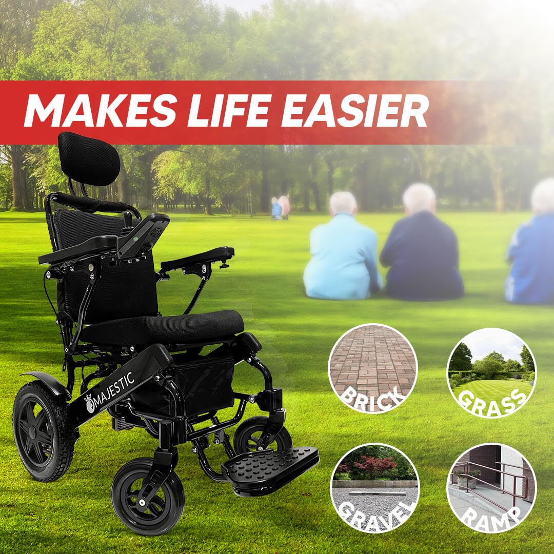 Foldable Lightweight Electric Wheelchair for Adults & Seniors - 20