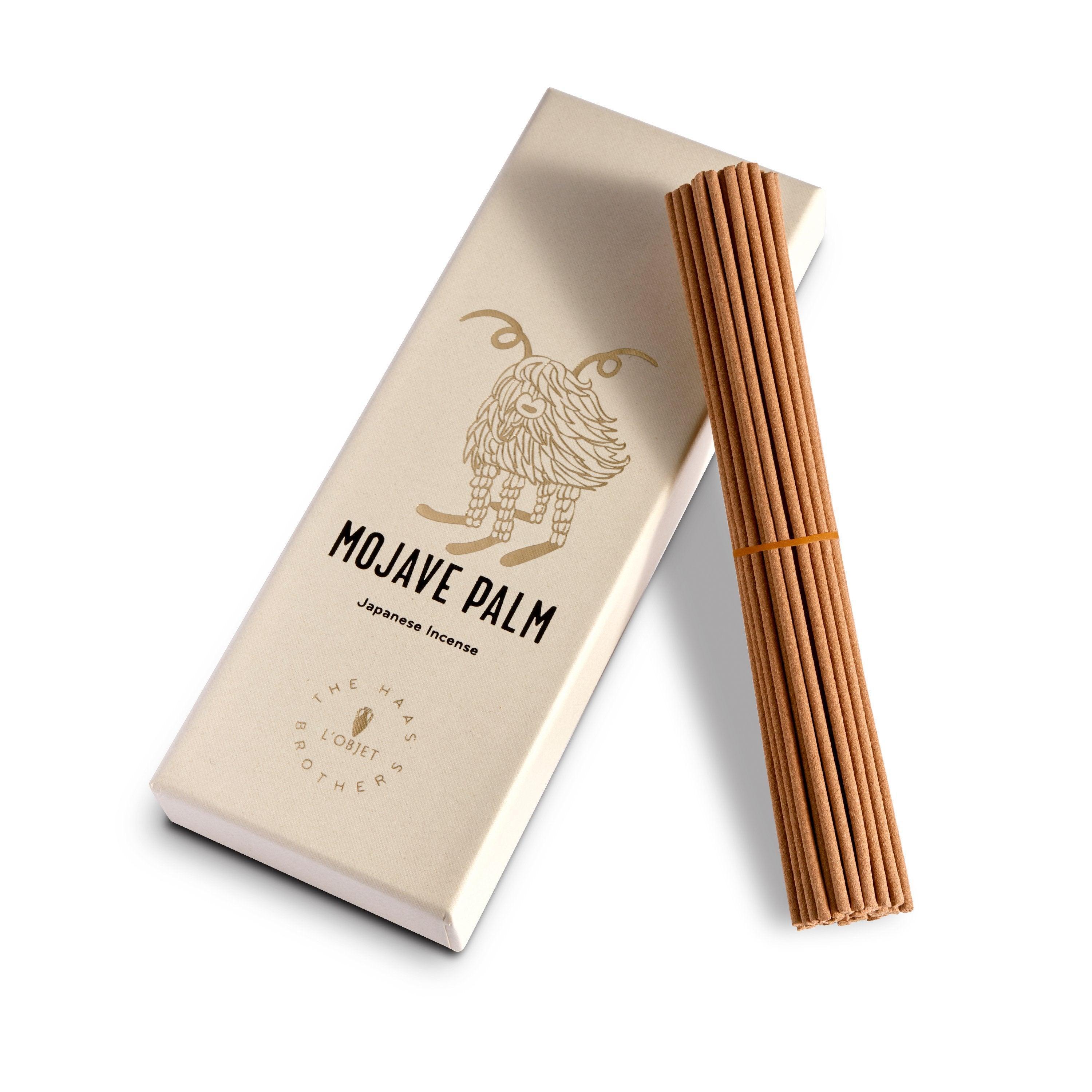 Premium Haas Mojave Palm Incense Sticks - 60 Count | Natural Aromatic Palo Santo for Meditation, Yoga & Home Relaxation | Handcrafted Spiritual Smudging Supplies for Stress Relief & Positive Energy