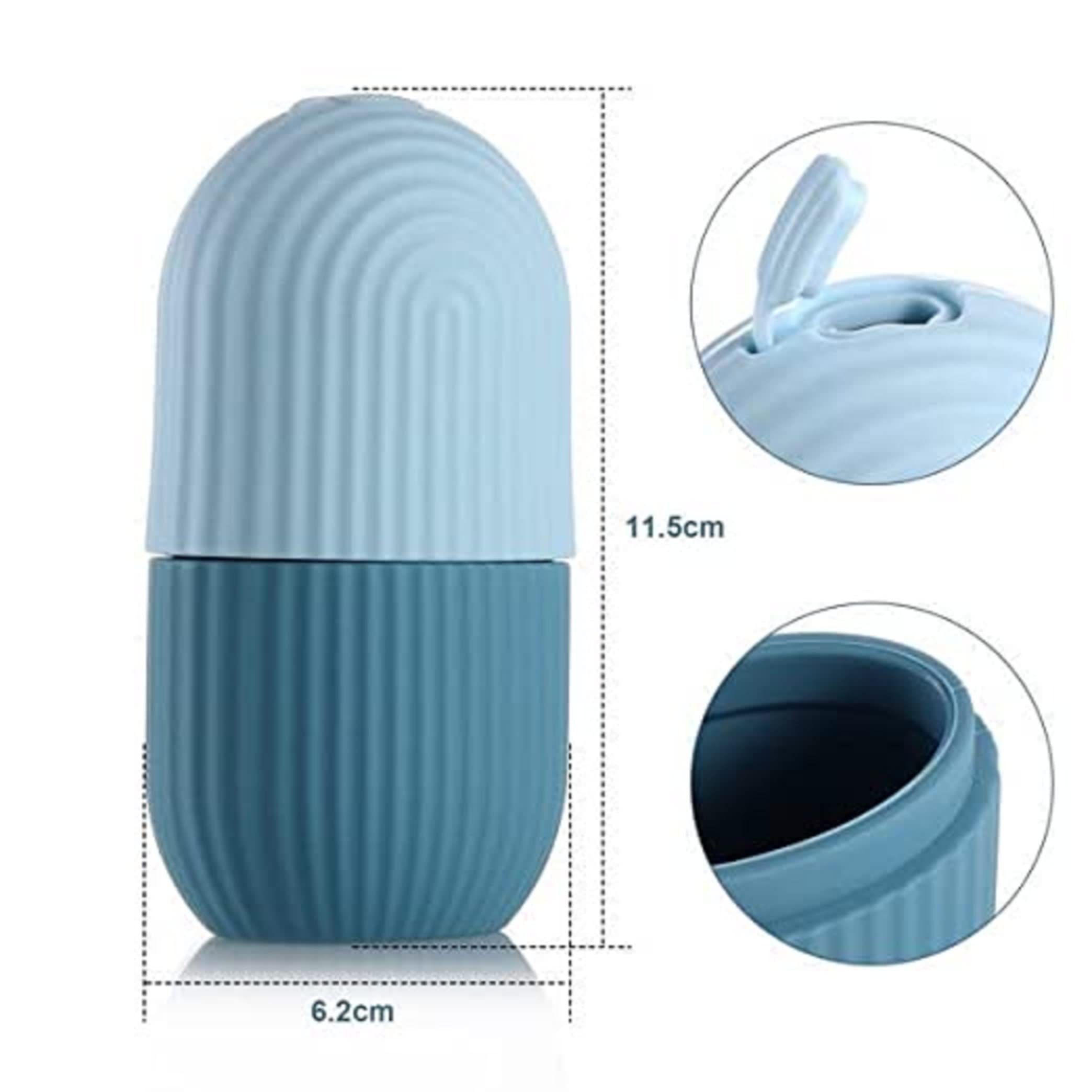C7Gangani Ice Roller for Face - Cooling Face Massager for Men & Women | Reusable & Unbreakable Ice Cube Roller for Glowing Skin & Puffy Eyes Relief | Perfect for Morning Routine, Post-Workout Recovery & Skincare Therapy