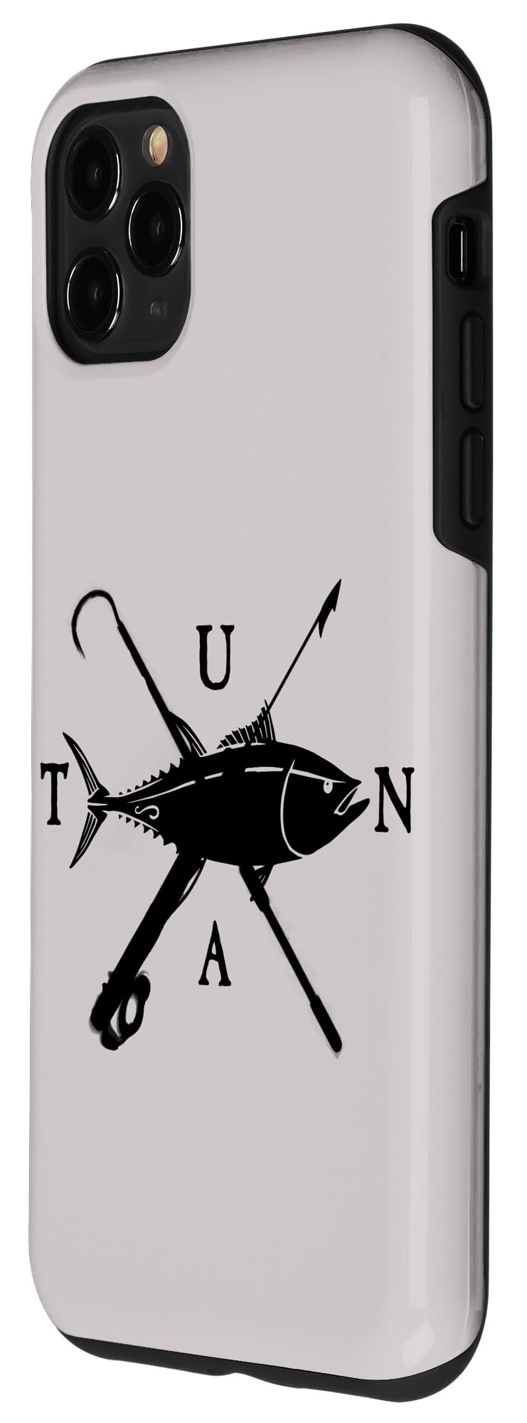 iPhone 11 Pro Max Case - Tuna Fishing Logo with Harpoon & Gaff Design - Durable Protective Phone Cover for Fishermen & Outdoor Enthusiasts - Perfect for Deep Sea Fishing Trips & Marine Adventures