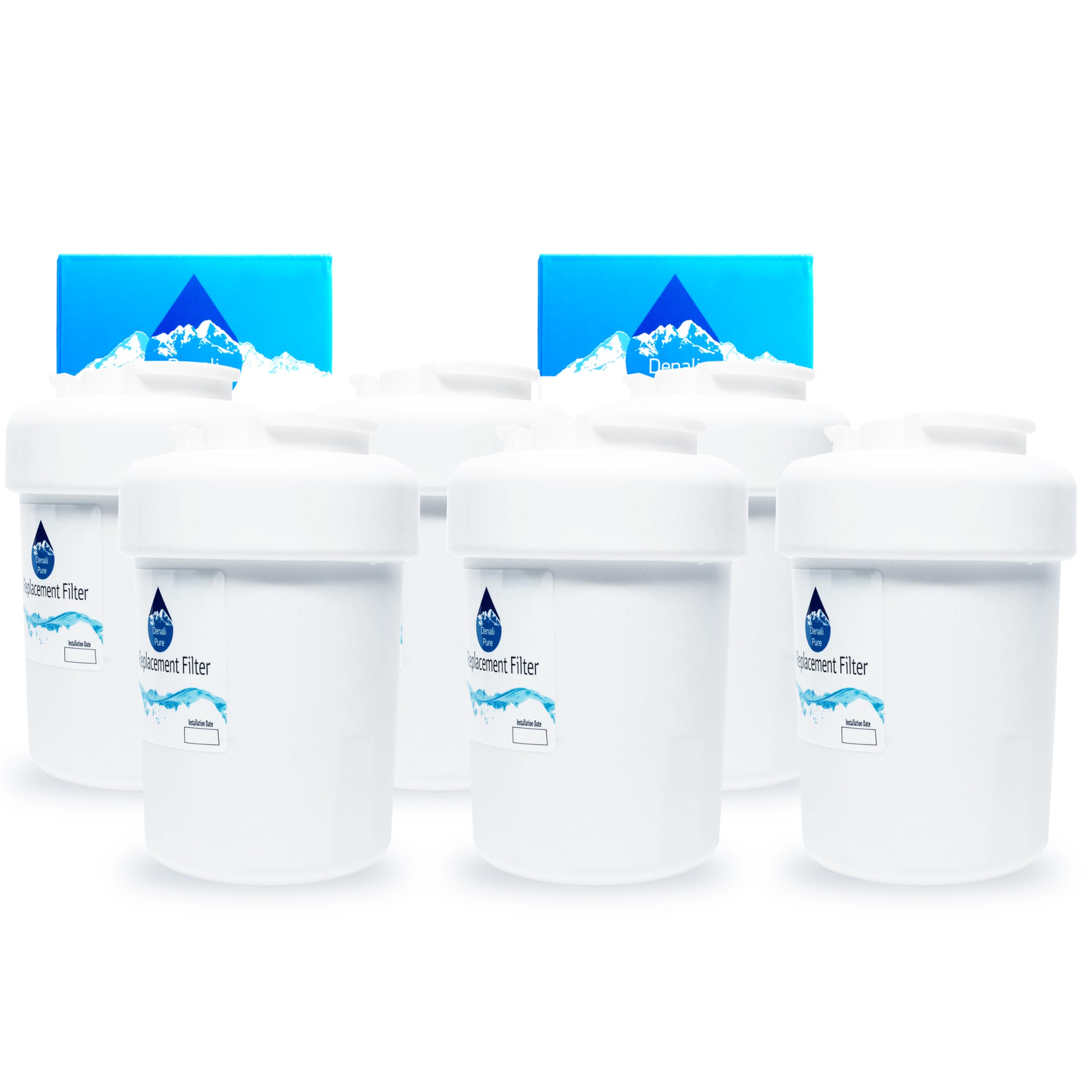 6-Pack GE GSS23WGTABB Refrigerator Water Filter Replacement - Compatible with GE MWF & MWFP Fridge Water Filters | Clean Drinking Water for Home & Office Use