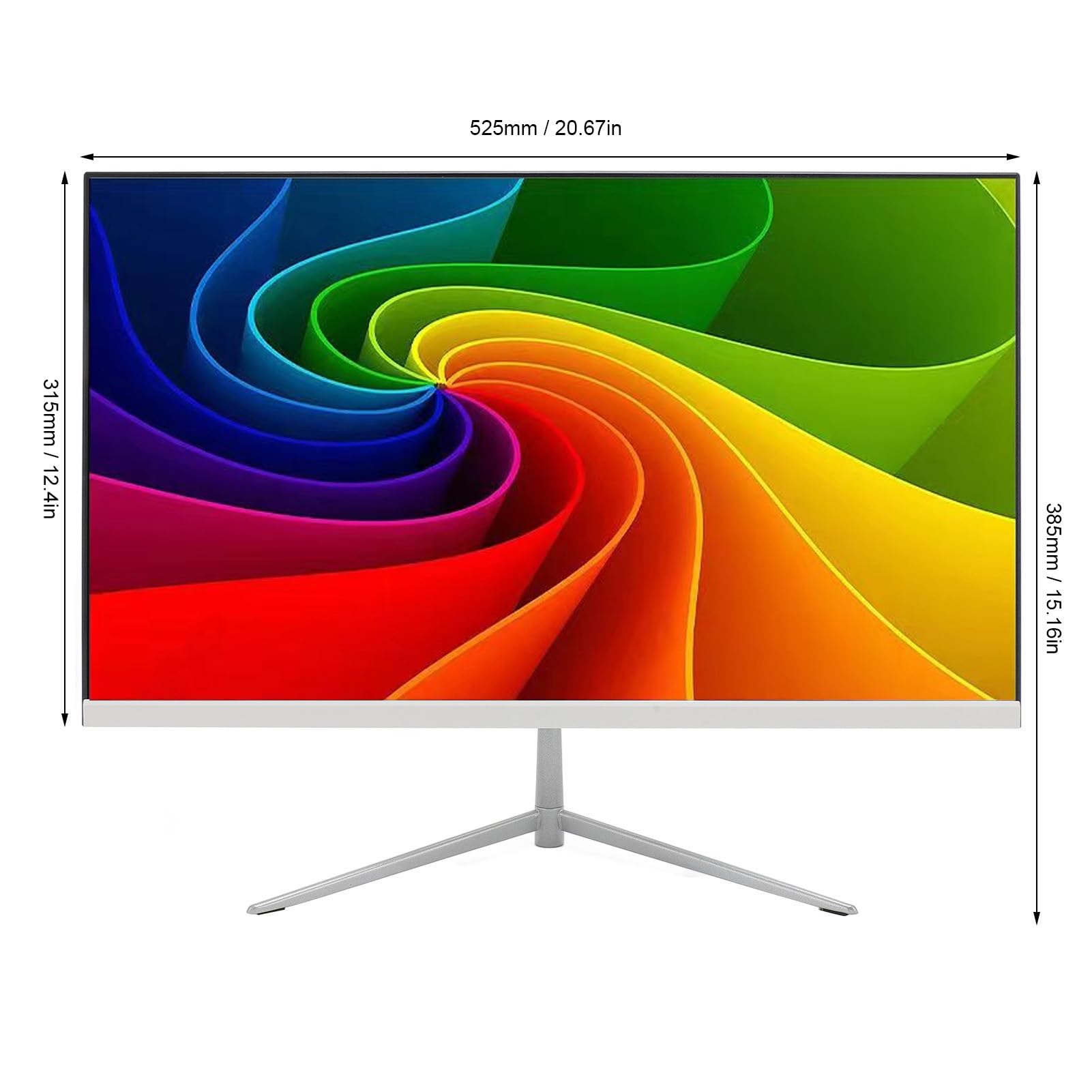Bewinner 24 Inch IPS FHD 1920x1080 Gaming Monitor with 75Hz Refresh Rate, 1ms MBR, LED Backlight - Perfect for PC Gaming, Home Office, and Entertainment (US Plug)