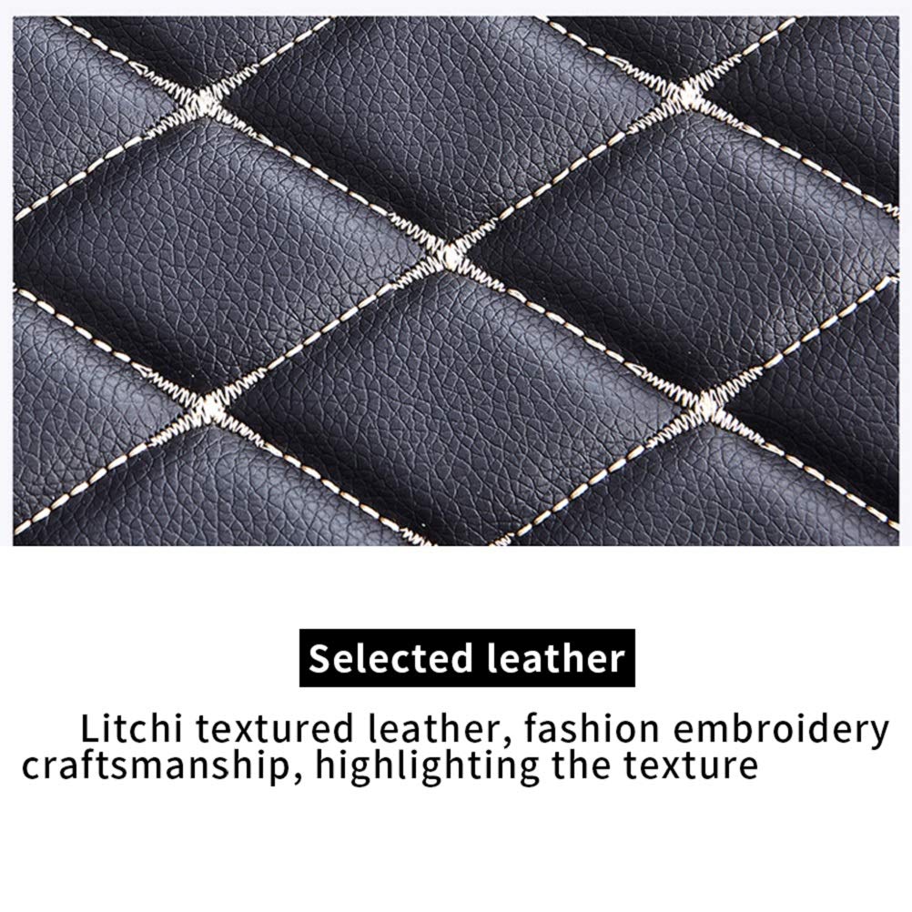Premium Custom Car Floor Mats for Ford Edge 5-Seat 2006-2015 - Luxury Leather Waterproof Anti-Slip Full Coverage Front & Rear Set (Gray) - Perfect for All-Weather Protection & Interior Style Enhancement