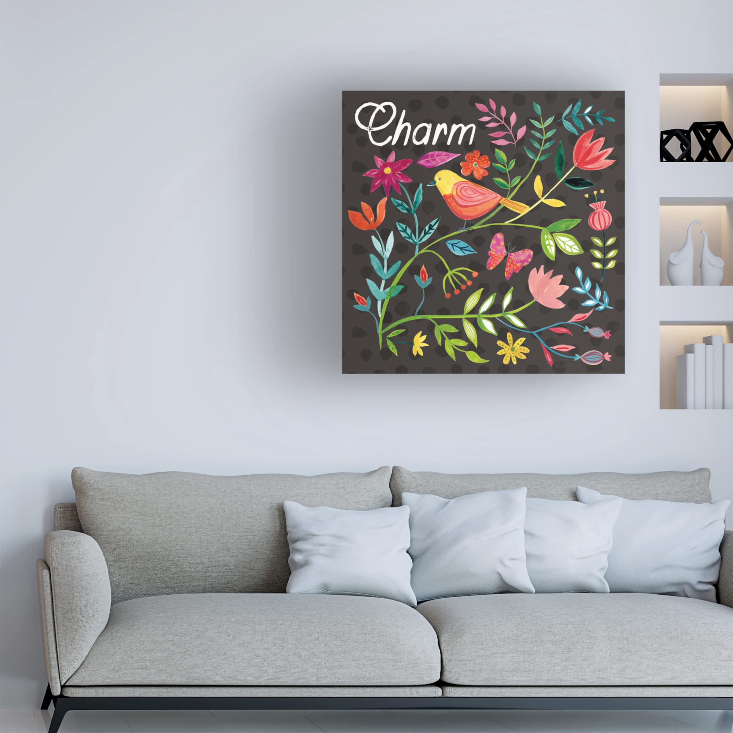 Trademark Fine Art 'Cosmic' Canvas Wall Art by Albena Hristova - Modern Abstract Painting for Living Room & Bedroom Decor