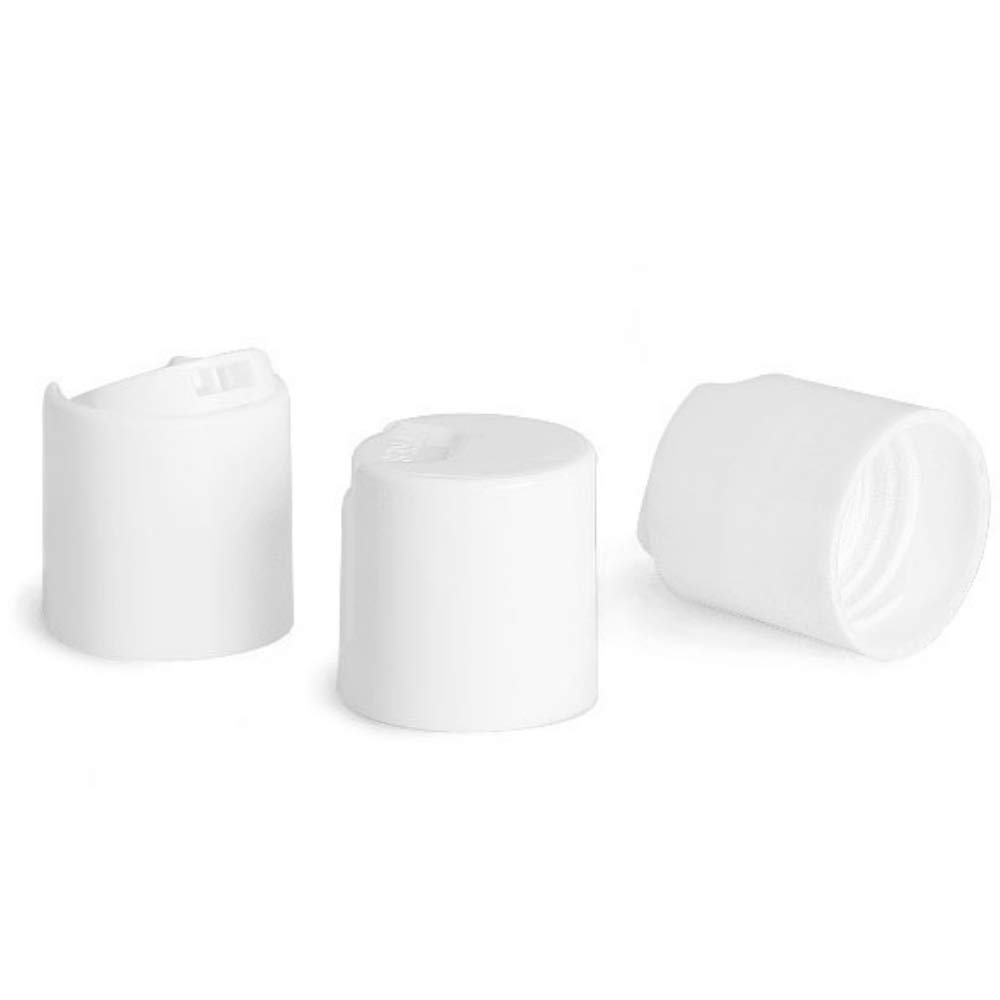 50pcs White Disc Caps 24/410 Press Dispenser for Bottles - Perfect for Essential Oils, Perfumes & DIY Liquids (Pack of 50)