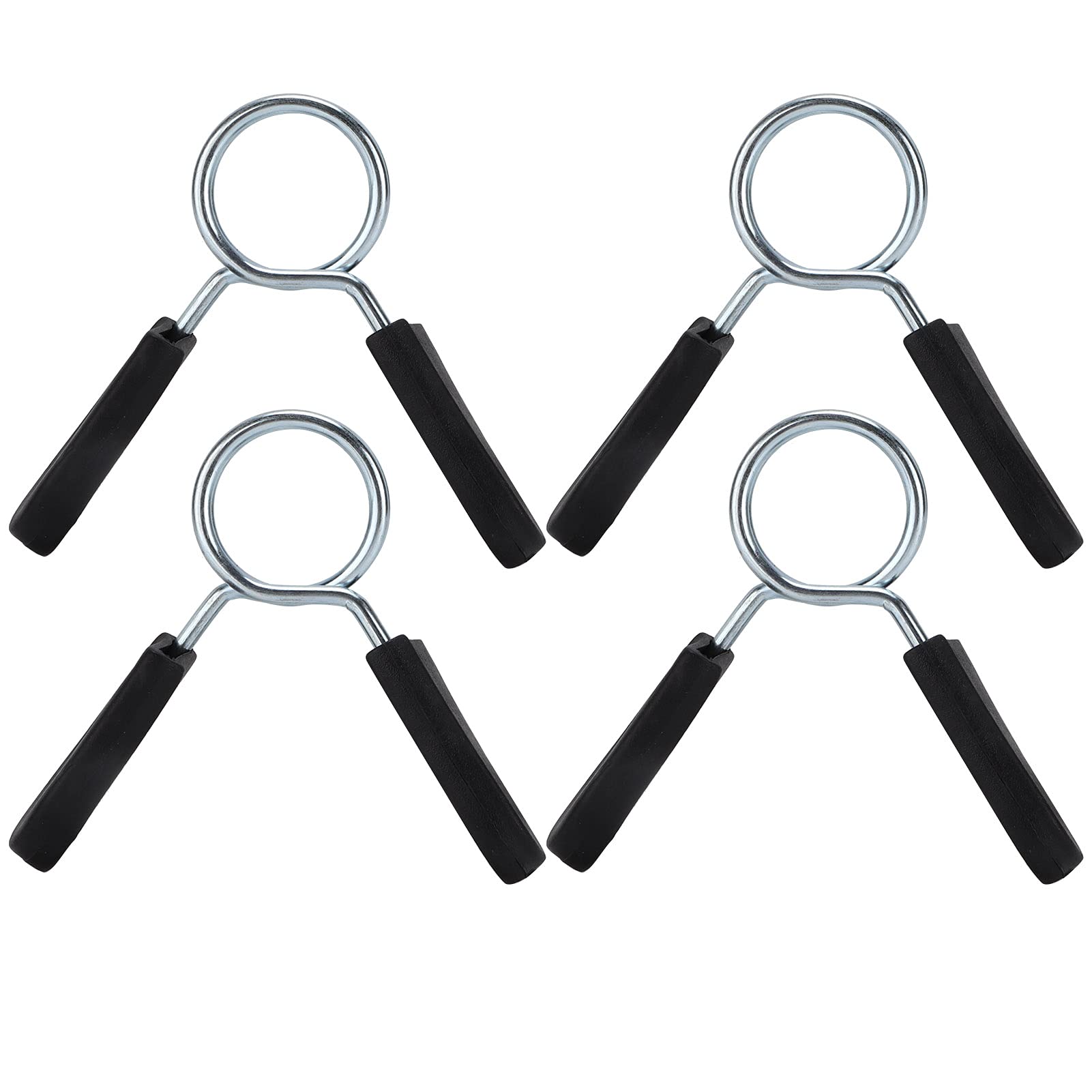 **Ladieshow 4Pcs Barbell Clamp Spring Collar Clip - 24mm Inner Diameter Dumbbell Lock for Gym Weight Lifting - Secure & Durable Standard Lifting Kit - Perfect for Home & Commercial Gym Workouts**
