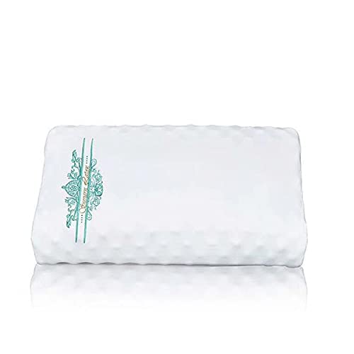 **Suvarn Latex Natural Memory Pillow SP2 - Ergonomic Contour Pillow for Neck Pain Relief, Cervical Support - Ideal for Side, Back & Stomach Sleepers - Perfect for Home, Office & Travel Use**