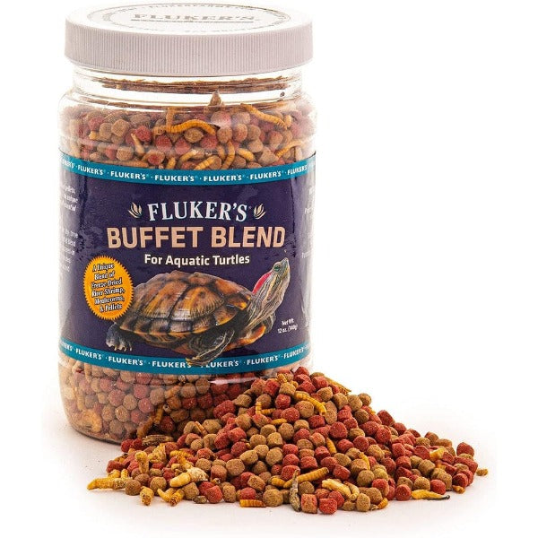 Fluker's Buffet Blend Aquatic Turtle Food - Premium Balanced Diet for Red-Eared Sliders & Water Turtles - Ideal for Daily Feeding & Tank Nutrition