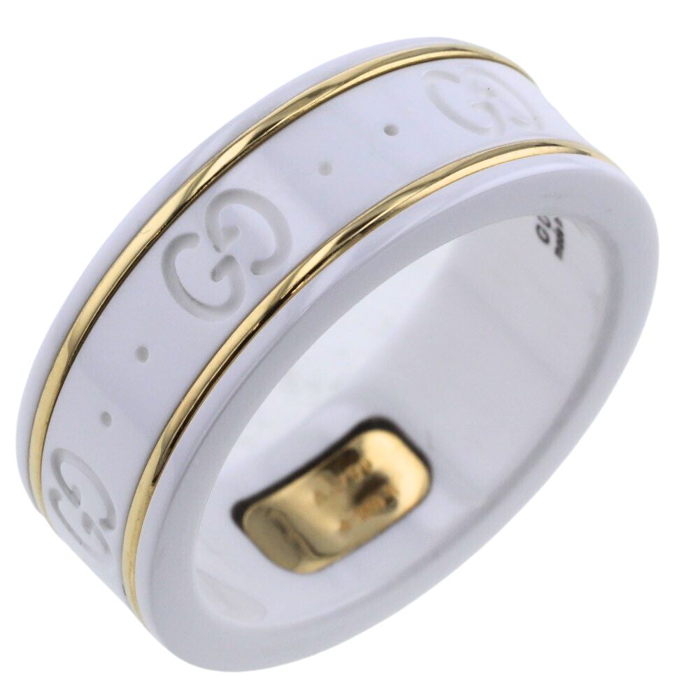 18K Gold GG Icon Ring for Women - Luxury Fashion Jewelry Gift for Her - Elegant Statement Piece for Parties, Weddings & Special Occasions