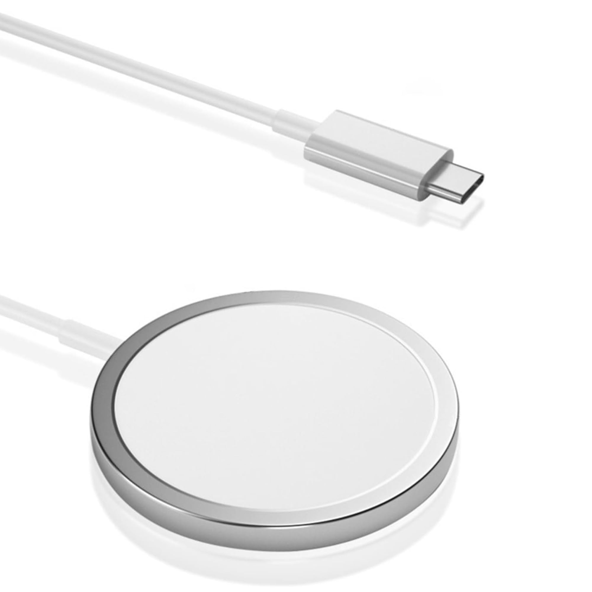 15W Magnetic Wireless Charger for iPhone 15/14/13/12/11/Pro/Pro Max/SE - Fast Charging Type C Wall Adapter with Secure Magnetic Alignment | Perfect for Home, Office & Travel Charging