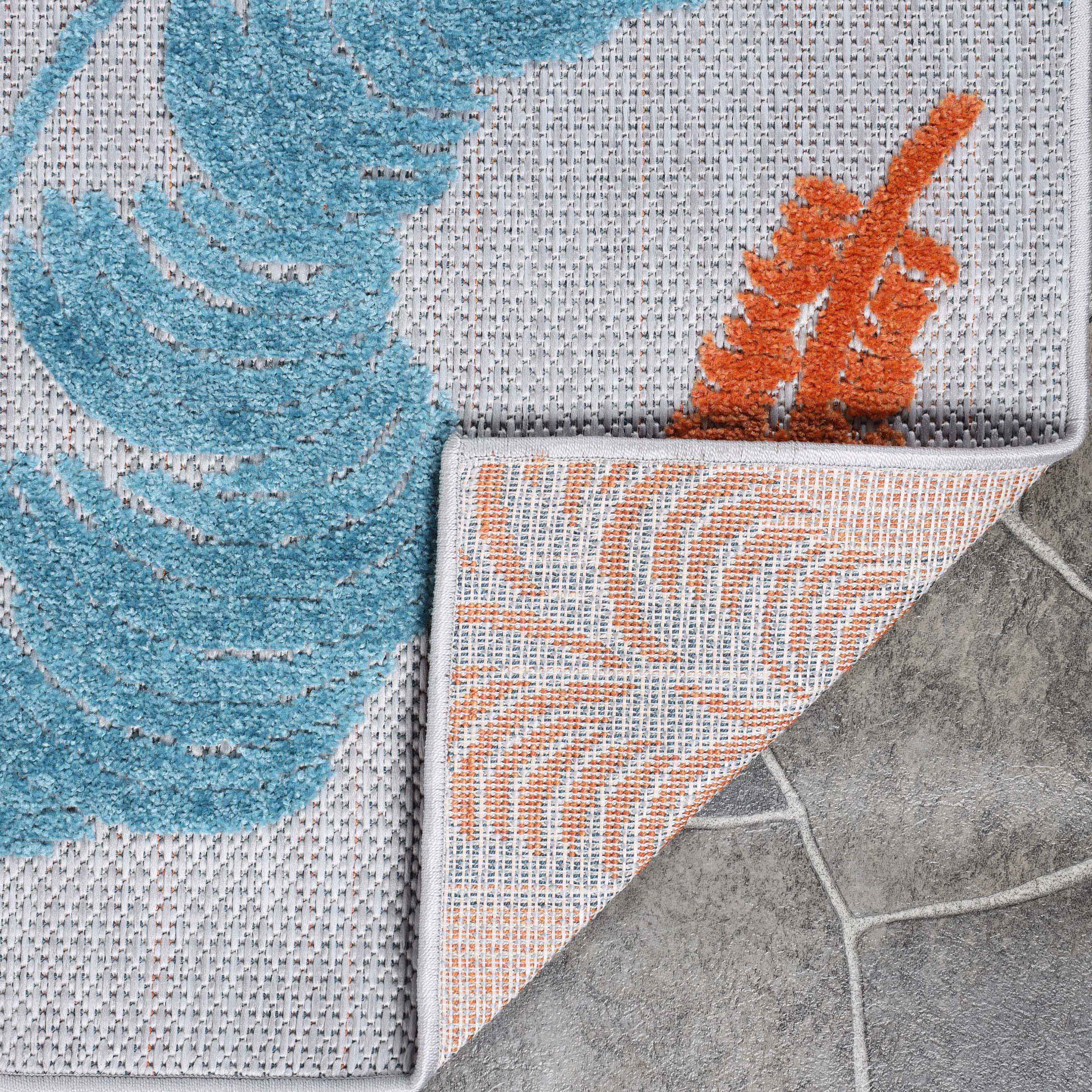 Feather Modern Bohemian Indoor Outdoor Area Rug - Soft & Stylish for Living Room, Bedroom, Patio Decor