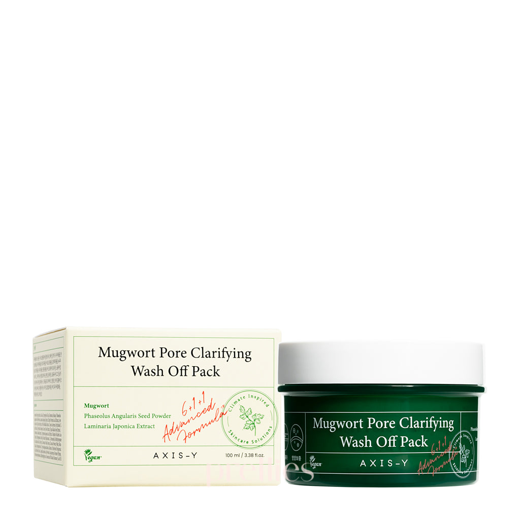AXIS Y Mugwort Pore Clarifying Wash Off Pack 100ml - Korean Skincare for Deep Cleansing & Blackhead Removal - Perfect for Oily & Acne-Prone Skin