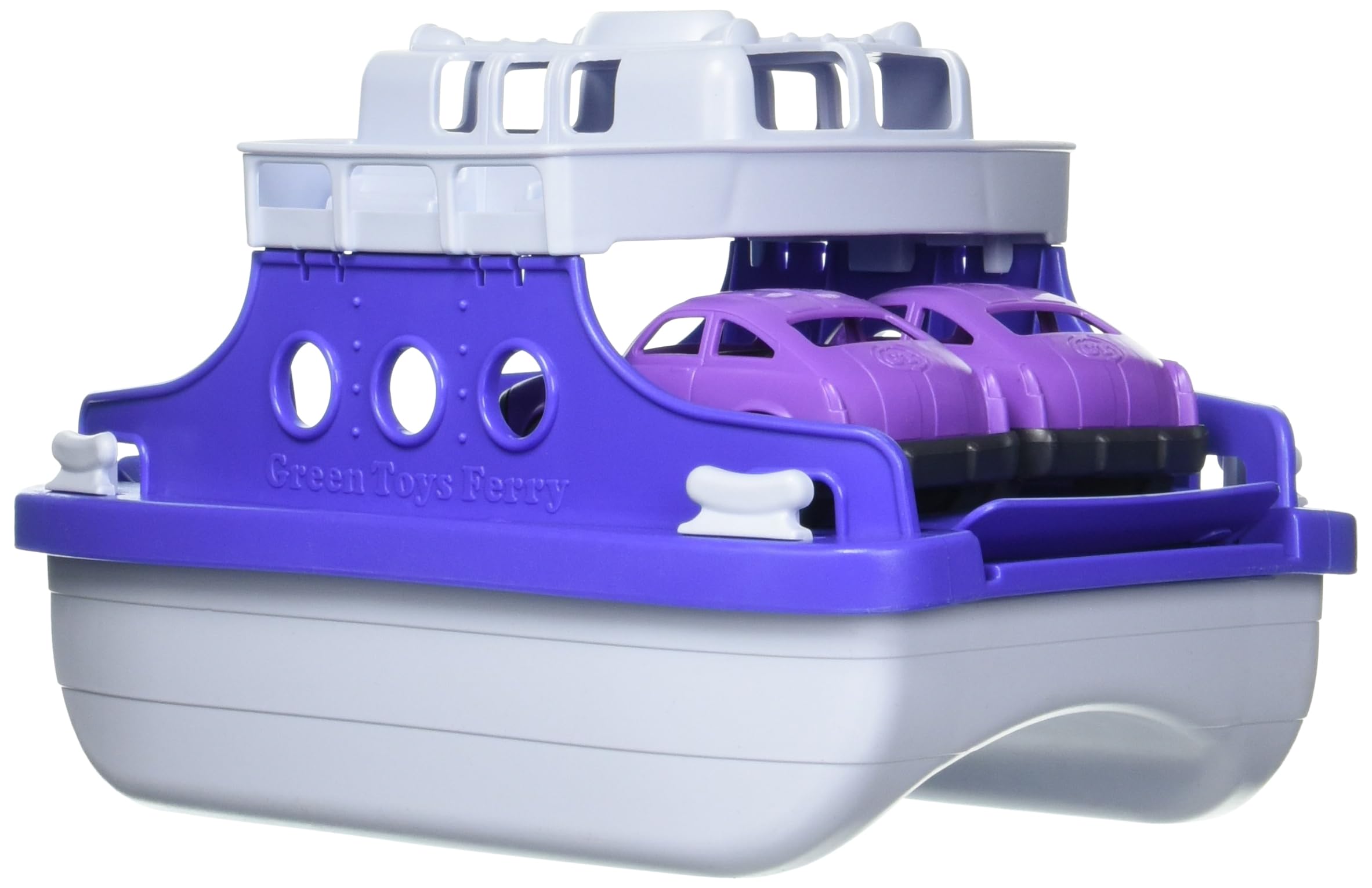 Green Toys Ferry Boat with Cars - Eco-Friendly Plastic Toy for Kids, Bath & Pool Play - Perfect for Imaginative Play & Water Adventures