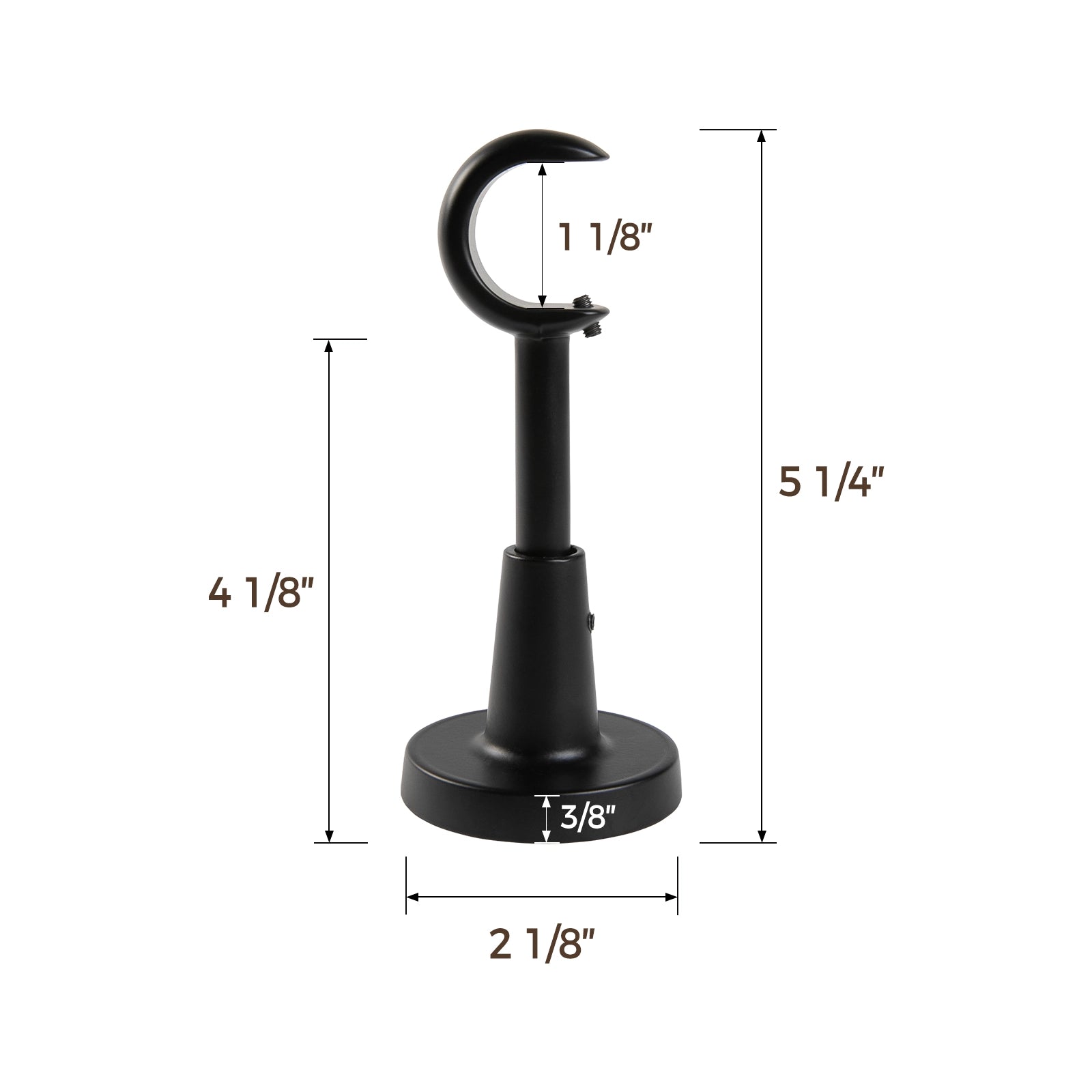 Kelvin Single Window Curtain Rod - Adjustable Tension Rod for Windows, No Drill Easy Installation, Perfect for Bedroom, Living Room & Kitchen Decor