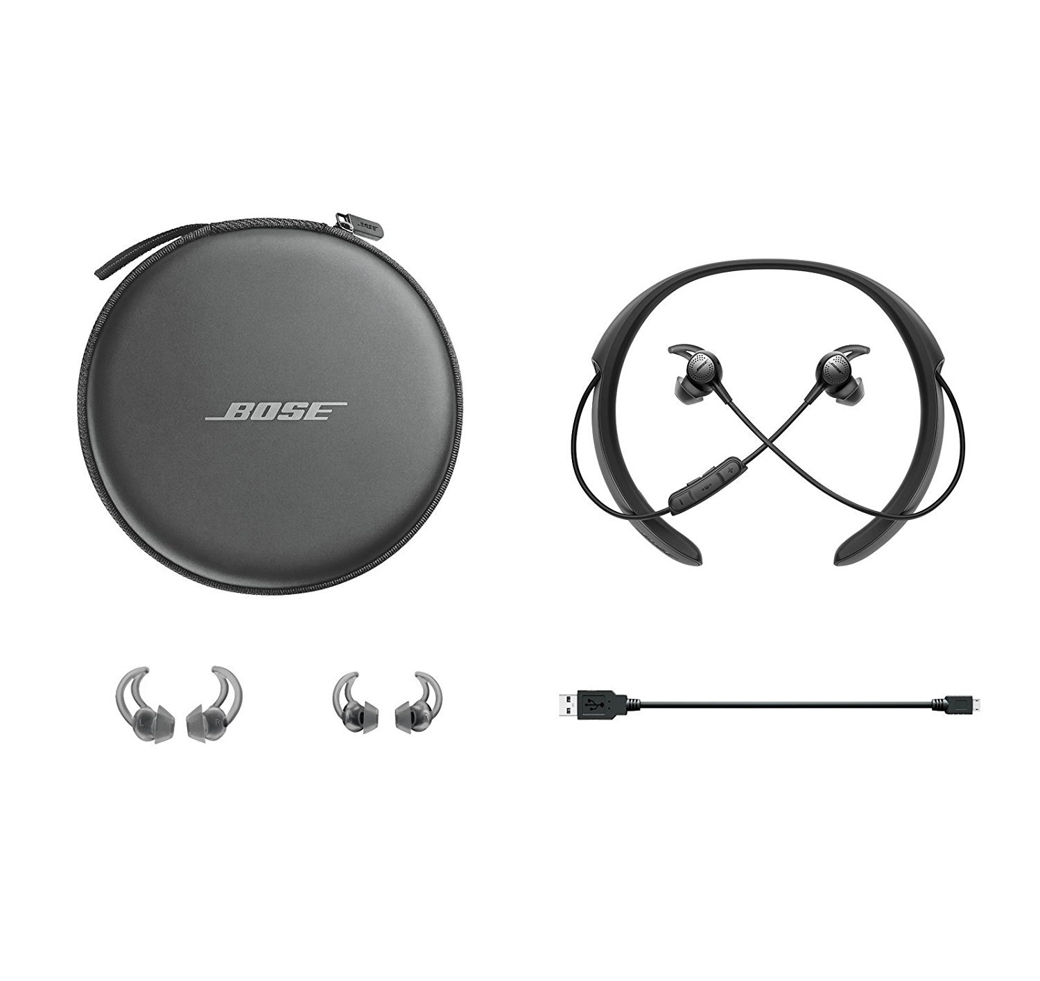 Bose QuietComfort 30 Wireless Noise Cancelling Headphones - Bluetooth Over-Ear Headset with Mic, Renewed (Black) - Perfect for Travel, Commuting & Office Use