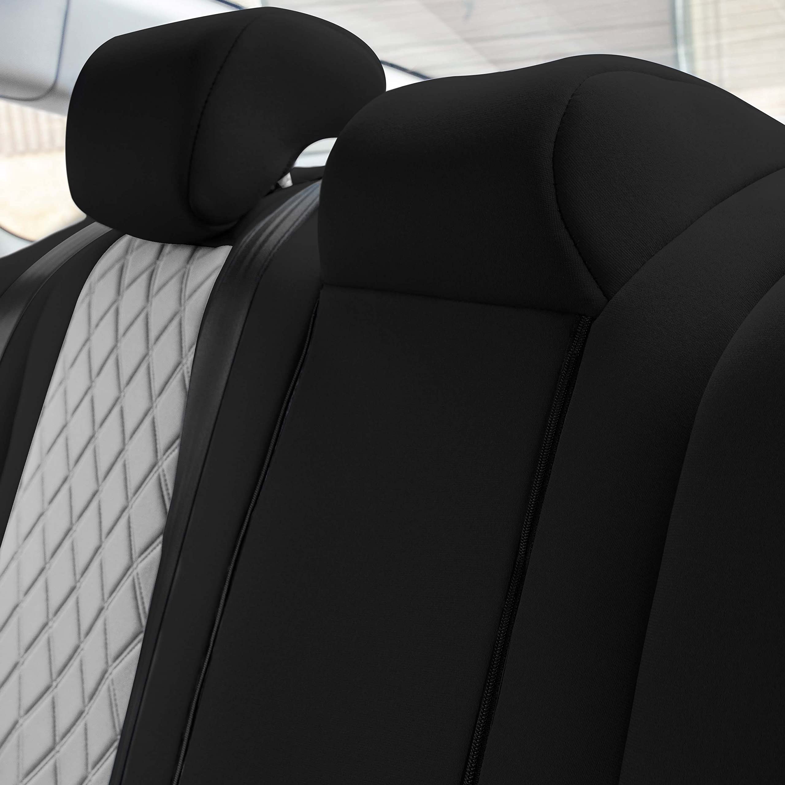 FH Group Custom Fit Seat Covers for 2018-2022 Honda Accord (Touring/Sport/EX/EX-L) - Waterproof Neoprene Front Seat Covers Set in Gray - Perfect for Daily Commuting, Road Trips & Car Protection