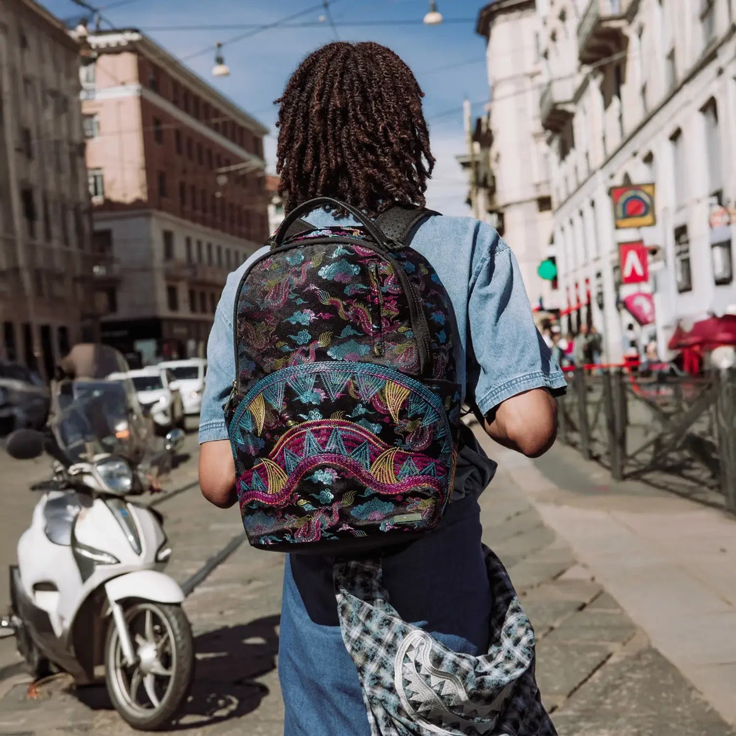 Premium Embroidered Dragons DLX Backpack for School, Travel & Work - Stylish Durable Laptop Backpack with USB Charging Port for Men & Women