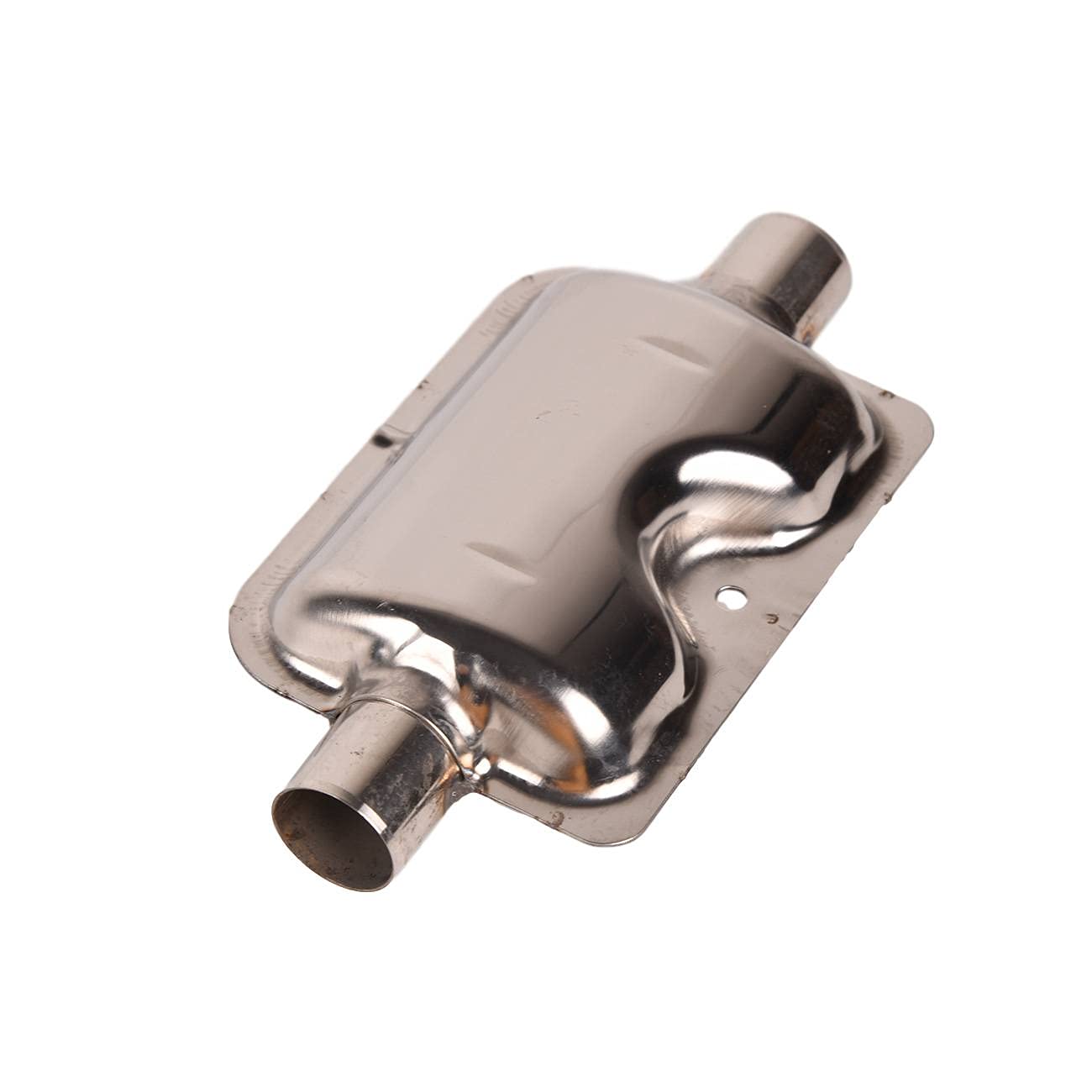 KT Silver Stainless Steel Exhaust Muffler Pipe Silencer System for Air & Diesel Parking Heaters (1PC) - Reduces Noise for RVs, Trucks, and Industrial Equipment