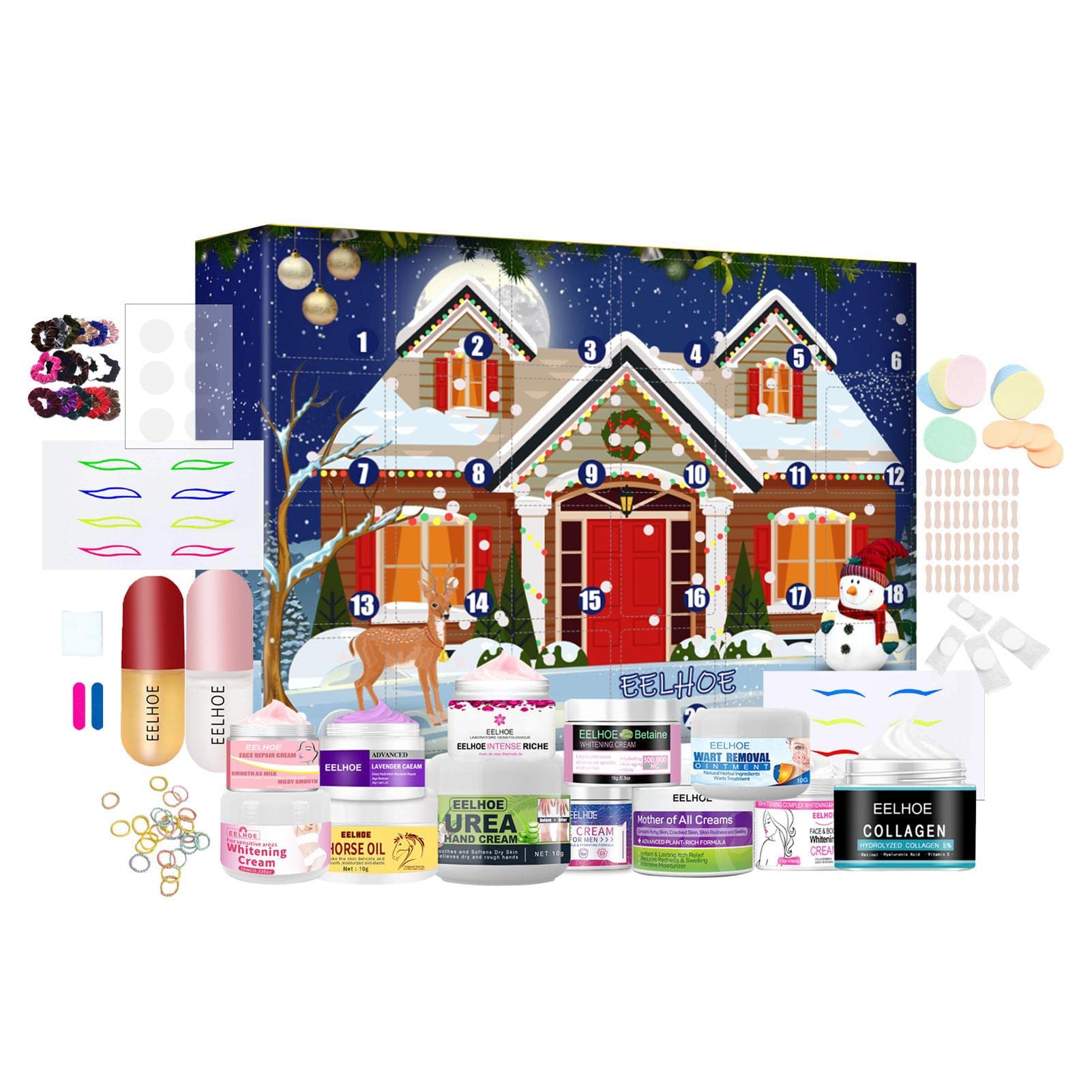 Mgichoom Beauty Advent Calendar 2023 - 24 Days Makeup & Skincare Countdown Gift Set with Lipstick, Eyeshadow & Cosmetics | Perfect Christmas Beauty Calendar for Women | Great for Holiday Gifts, Party Favors & Self-Care Routine
