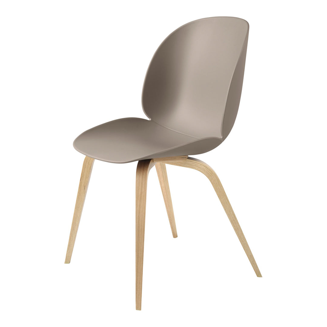 Modern Beetle Dining Chair with Solid Wood Base - Unupholstered Minimalist Design for Kitchen, Dining Room & Home Office