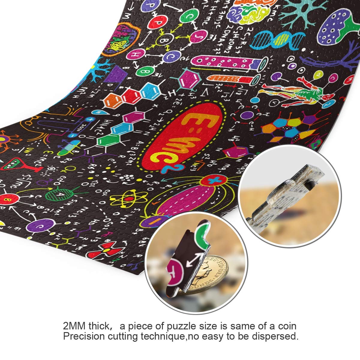 500-Piece Physics & Math Jigsaw Puzzle for Adults & Teens - Educational STEM Learning Toy for Family Game Night, Classroom Activities & Brain Training