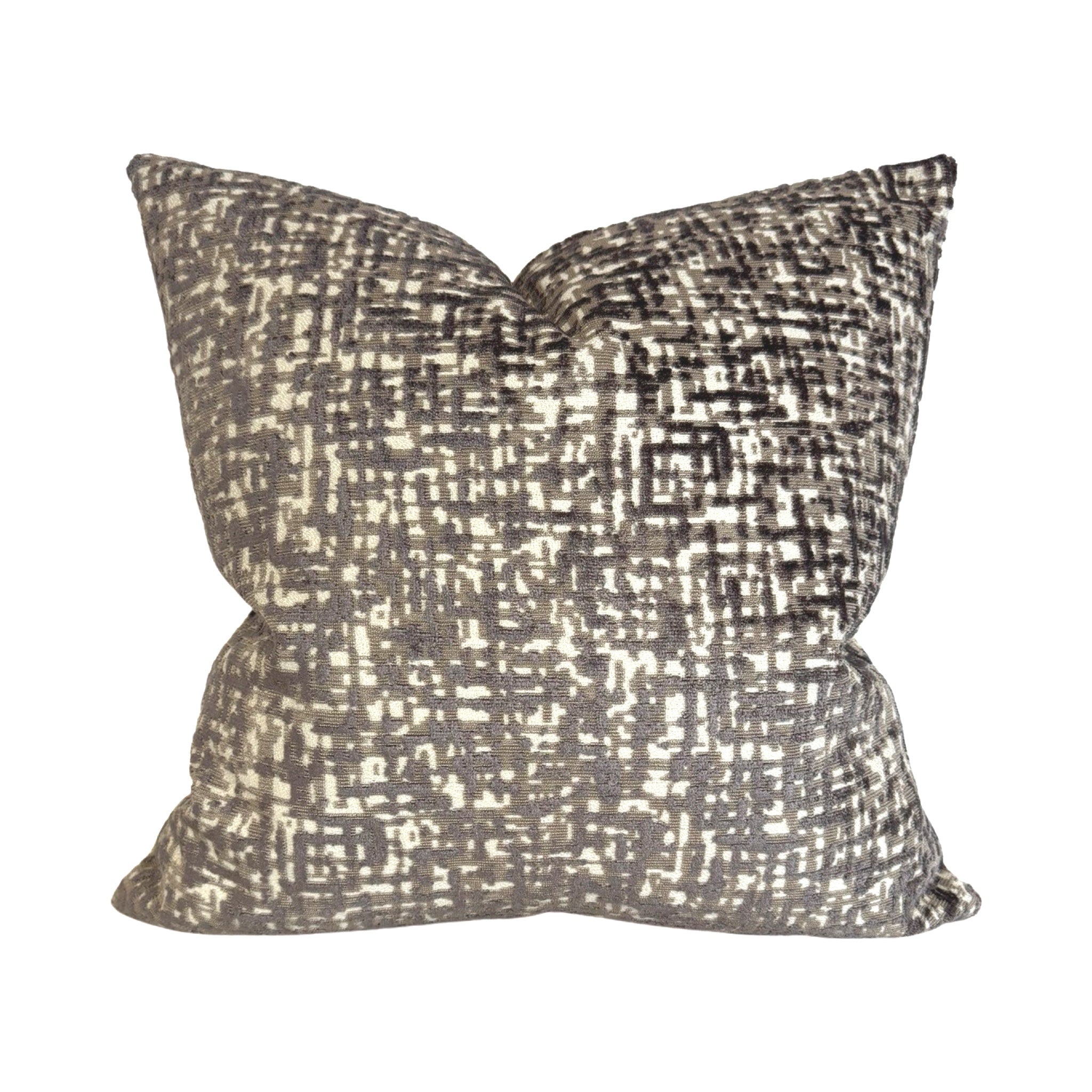 Luxury Velvet Pillow Cover with Cross Hatch Design - Soft & Durable Decorative Throw Pillow Case for Sofa, Bedroom, Living Room - Home Decor Accessories (18x18 Inches)