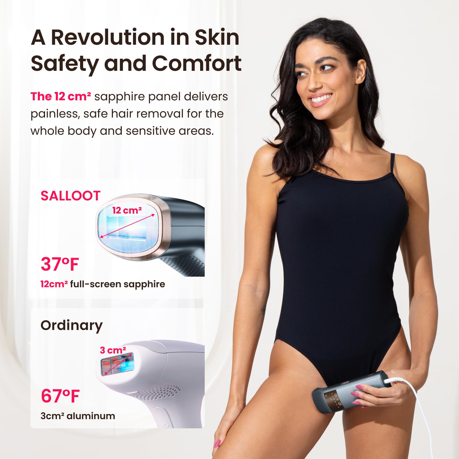 TRIPLE-Pulse IPL Laser Hair Removal Device for Women & Men - Comfort Sapphire 37°F Ice-Cooling Technology, Permanent At-Home Hair Removal - Trinity iGlow 10 (Navy Blue) | Perfect for Legs, Arms, Bikini Line & Facial Hair Removal