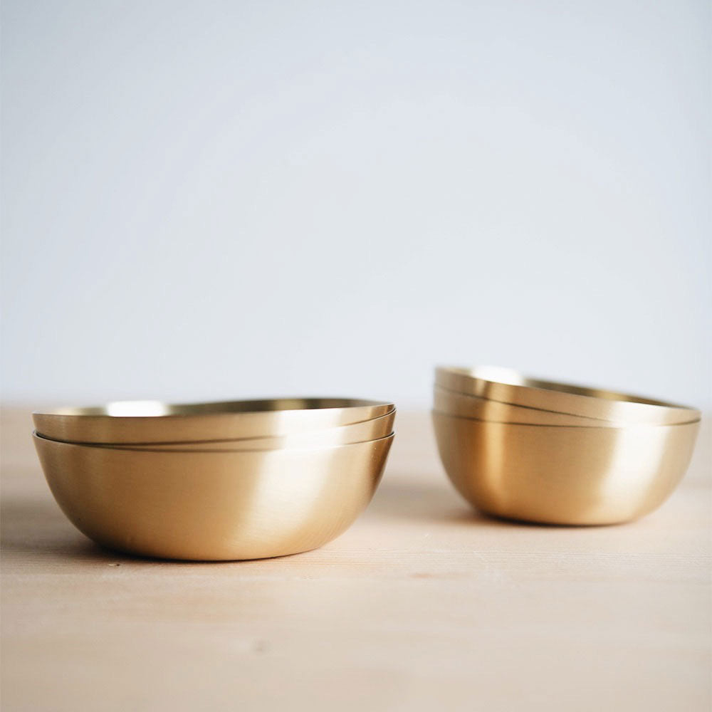Handmade Artisan Brass Bowl Set - Elegant & Durable for Home Decor, Kitchen Use, or Gift Giving - Perfect for Serving, Display, or Yoga Accessories